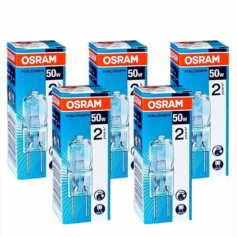 Лампа галогенная Halostar 50W 12V 920Lm GY6.35 64440 (5шт) Osram