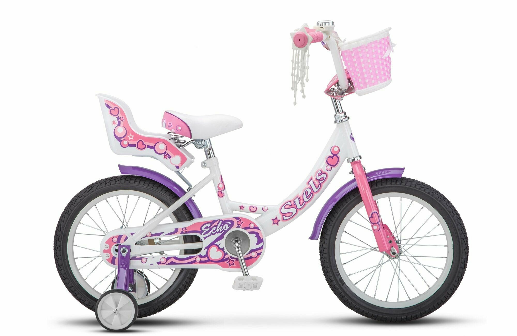 Велосипед детский ECHO 16" V020, Белый-розовый, рама 9.5"