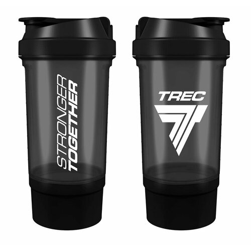 Шейкер Trec Nutrition Stronger Together, 500 мл, цвет: черный trec nutrition креатин транспорт trec nutrition cm3 1250 250 г вкус ананас