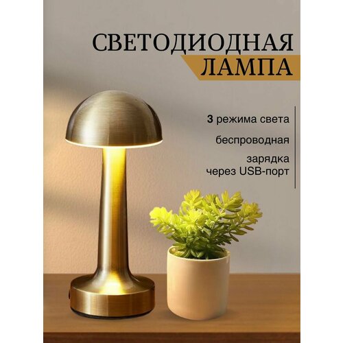 Лампа настольная светодиодная беспроводная светильник usb
