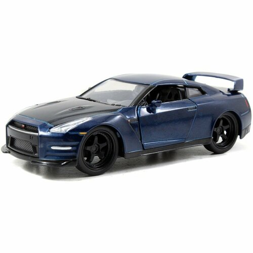 Модель автомобиля Jada Toys Fast & Furious 7 - Brian's 2009 Nissan GT-R (R35) (1:32) 97037 машинка fast and furious jada 1 32 2002 nissan skyline gtr r34 silver free rolling 97184