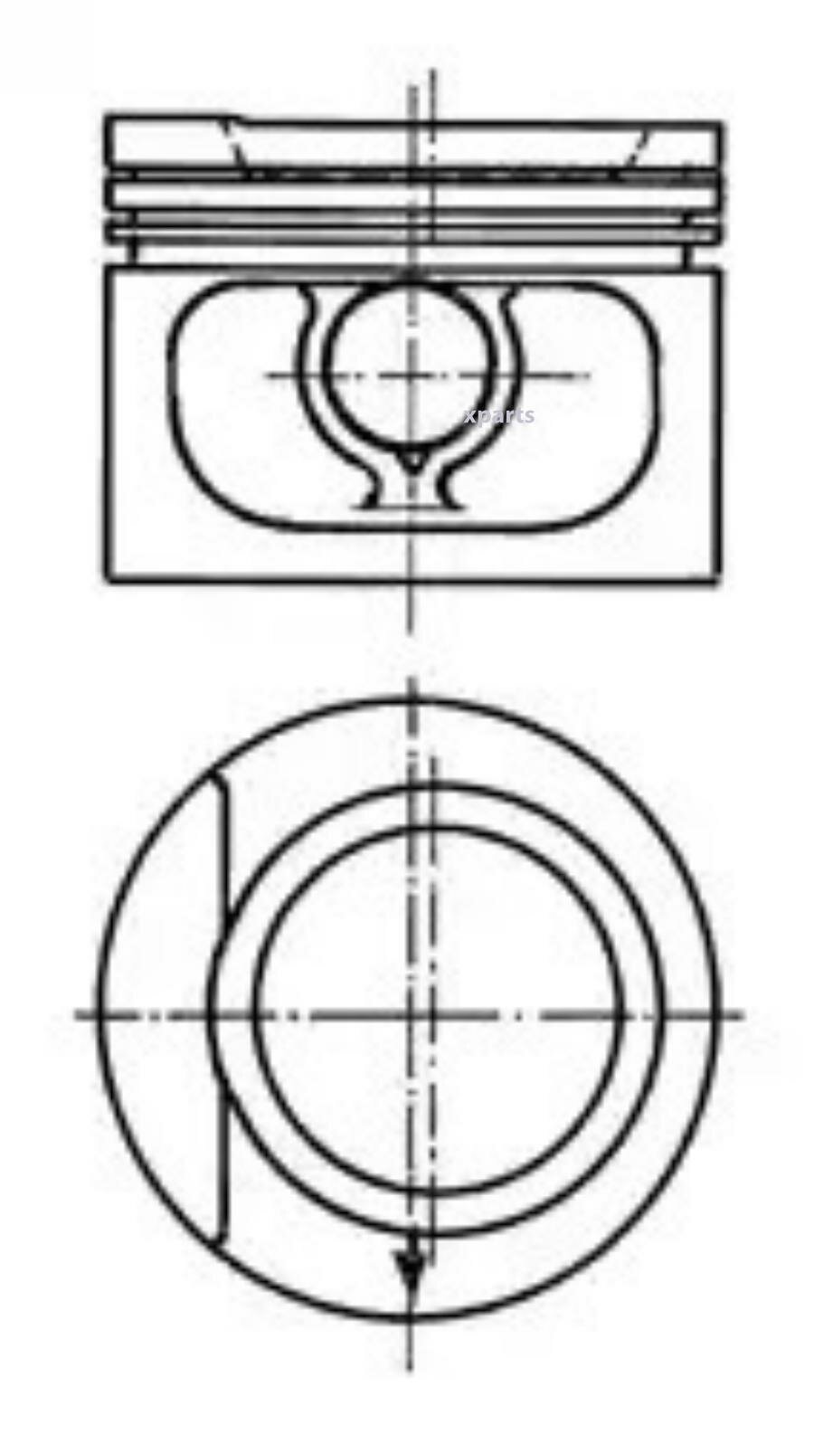 93 876 600_поршень! D81x1.5x1.75x3 Std Audi 80/100, Vw Golf/Passat 1.8 82-00 Ks арт. 93876600