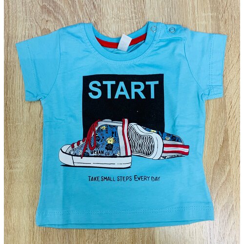 фото Футболка difa, размер 20-22, 6-9 месяцев, бесцветный, белый