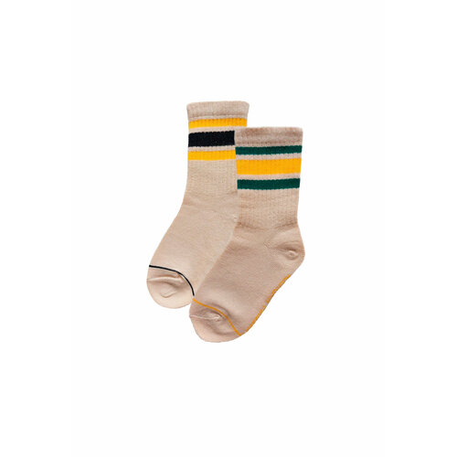Носки МиниЛуна 2 пары, размер 18/20, зеленый, желтый носки 2 пары размер 18 20 розовый желтый