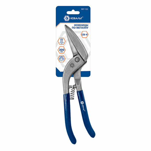 Ножницы по металлу ручные кобальт Pelikan 300 мм CR-V 1 шт блистер шт 1176₽