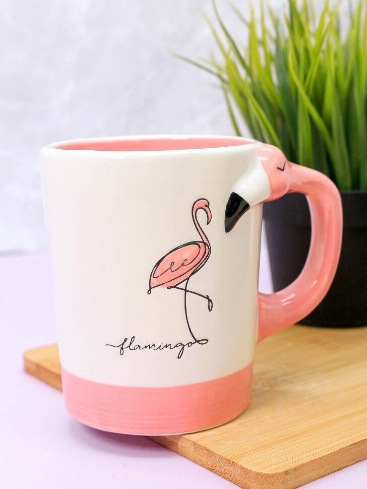 Кружка керамическая Pink flamingo 500 мл