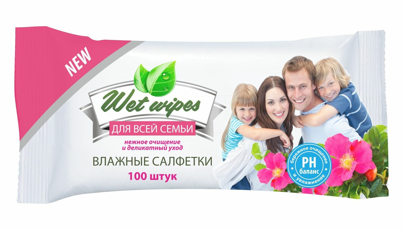 Skippy Влажные салфетки для всей семьи WetWipes, 100шт