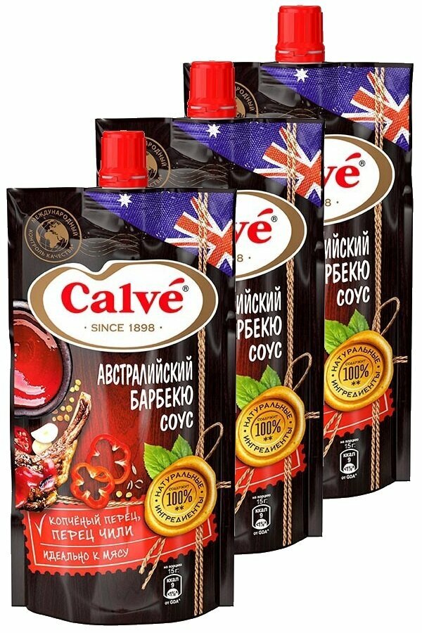 фото Соус Calve Австралийский барбекю, 3 шт. по 230 г