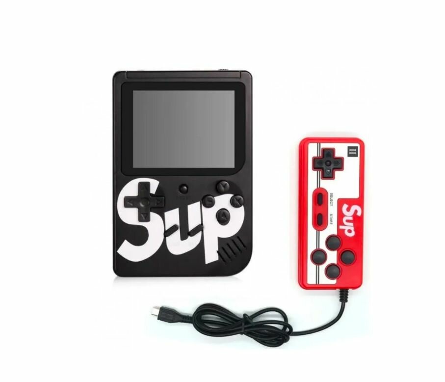 Портативная игровая приставка SUP Gamebox Plus 400 в 1, с джойстиком, черный