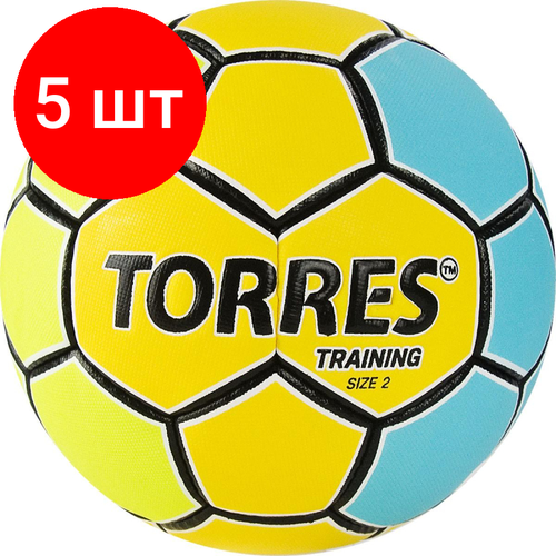 Комплект 5 штук, Мяч гандбольный TORRES Training, р.2, H32152