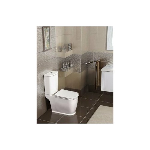 BelBagno Унитаз напольный с сиденьем PRADO BB10150CP/BB10150SC унитаз belbagno prado bb10150ch bb10150sc подвесной с сиденьем микролифт