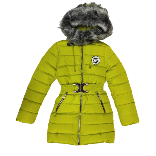 фото Пуховик fashion, размер 152, зеленый