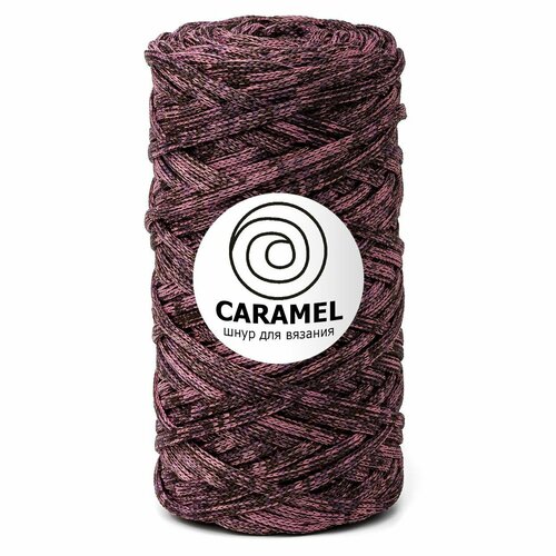 Шнур Caramel (Карамель) Микс 73 , 5 мм 75м/200гр, шнур полиэфирный для вязания, 1 моток