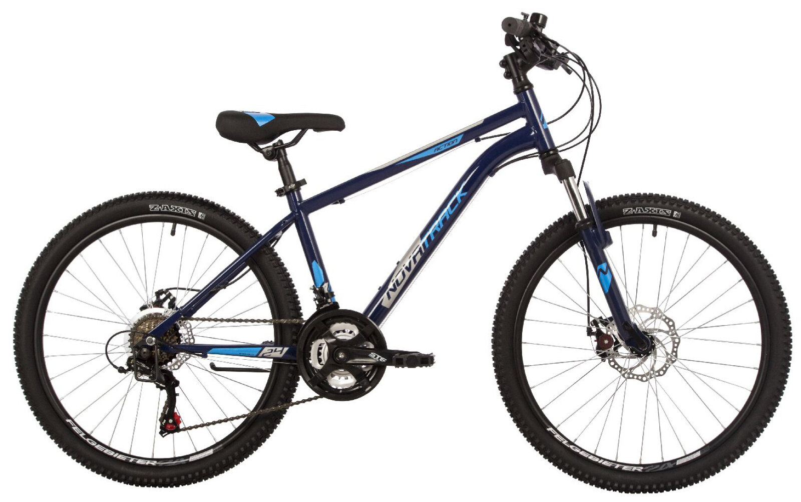 Подростковый велосипед Novatrack Action Disc 24" (2023) 14" Синий (135-155 см)
