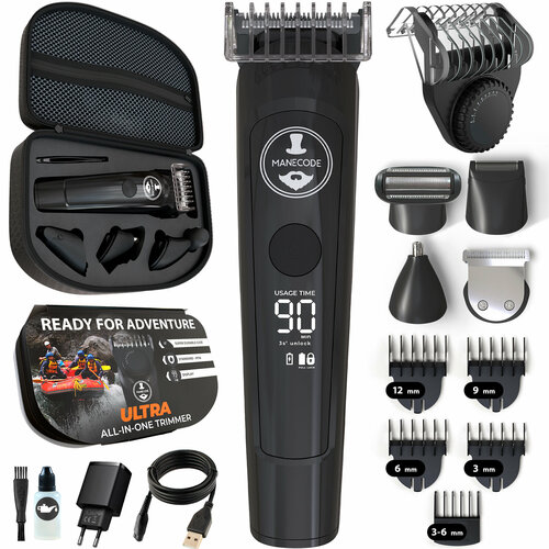 Триммер для бороды и усов Manecode ALL-IN-ONE ULTRA с насадками для носа ушей и тела 623700₽