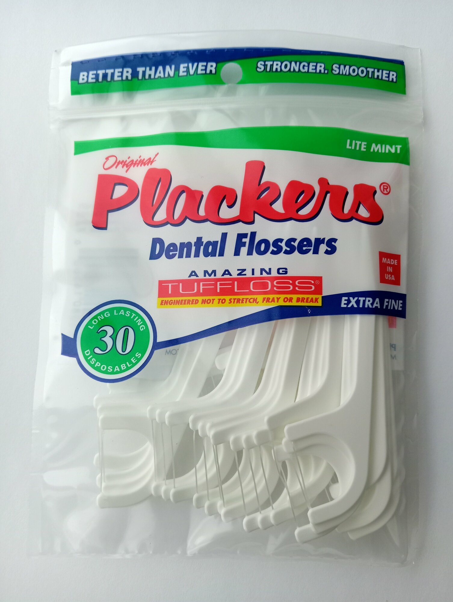 Изображение Plackers Флоссеры (30шт) Зубная нить