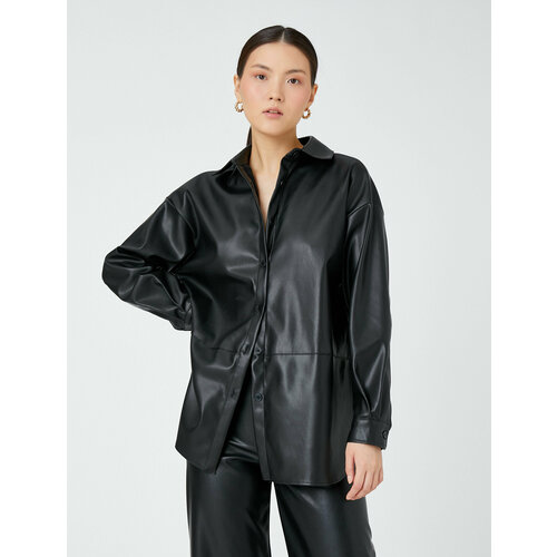 фото Куртка koton, размер 38, черный