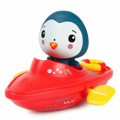 Игрушка для ванной Fisher Price Лодка с пингвином GMBT003C набор игровой для игры в ванной fisher price заводная лодочка 2 предмета арт gmbt003