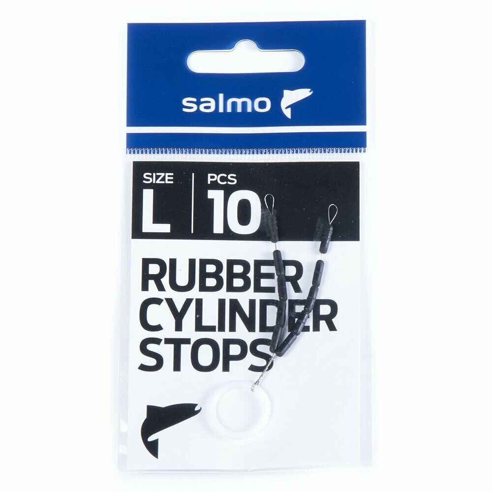 Стопоры резиновые Salmo RUBBER CYLINDER STOPS р.003L 10шт. — фото 2