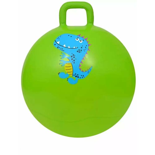 Мяч с ручкой 65 см зеленый с Динозавром мяч с ручкой 55 см зеленый с машиной