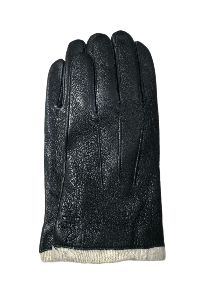 Кожаные перчатки черныеM/L наружный утеплитель 