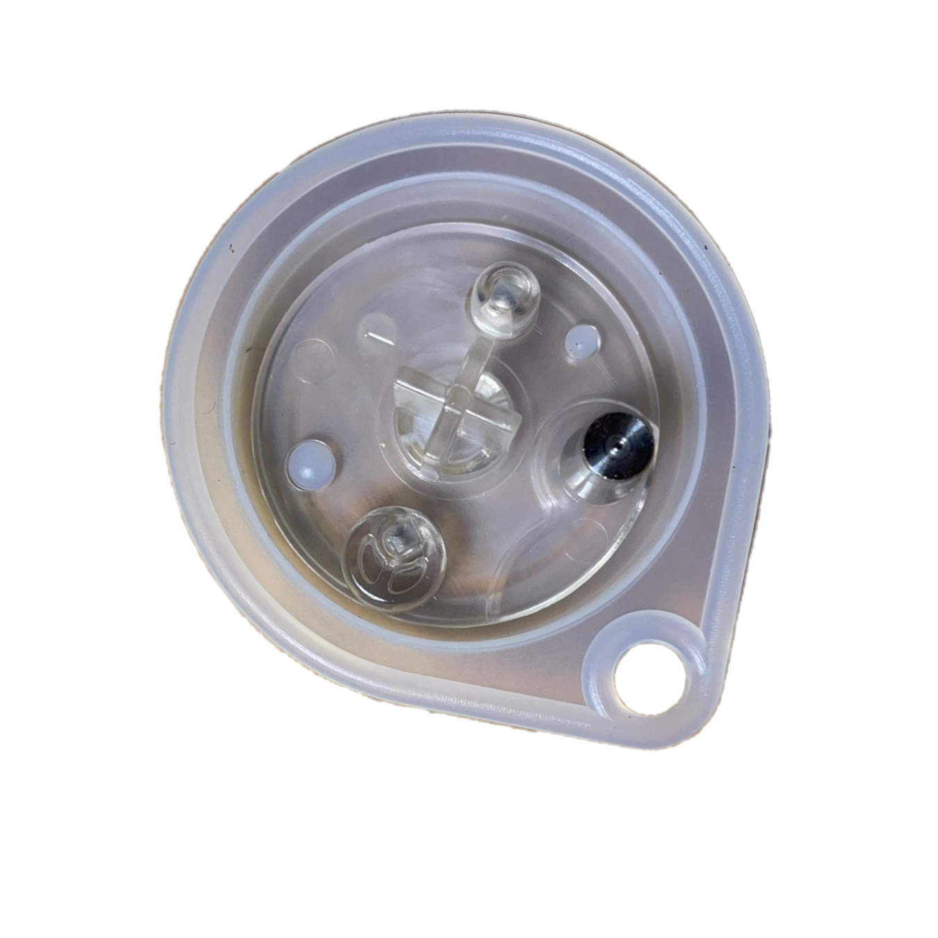 фото Мембрана водяного блока газовой колонки Bosch Бош WR 10, 13, 15 Therm 4000 (форма капля, только для пластикового водяного узла с обозначением FD менее 560)