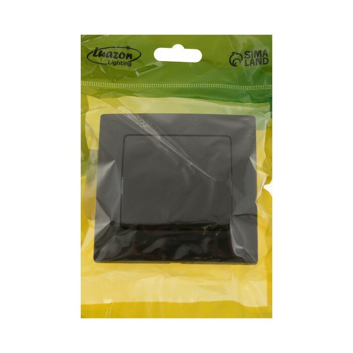 фото Выключатель Luazon Lighting "Антей", 10 А, 1 клавиша, скрытый, черный (комплект из 7 шт)