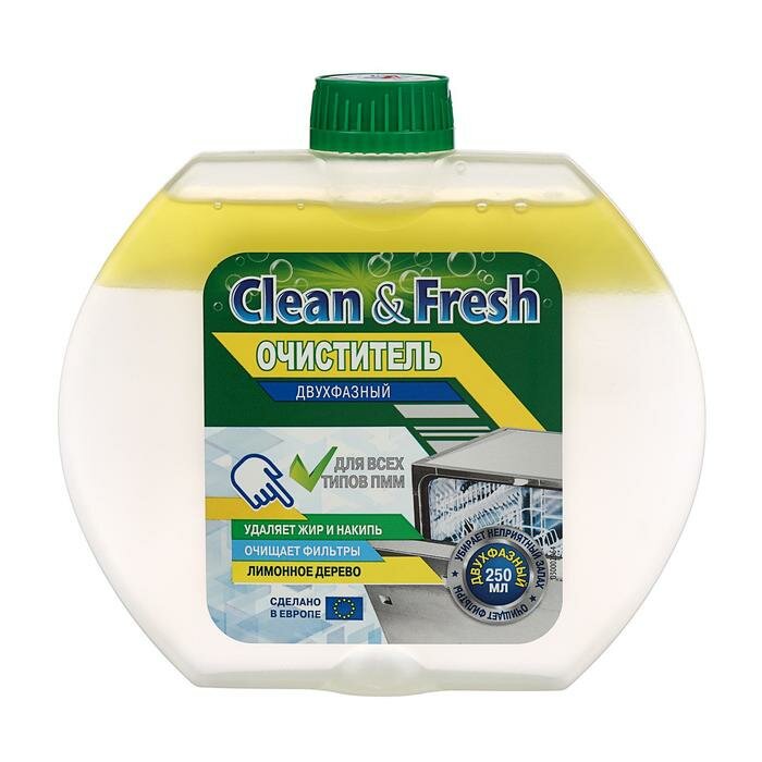 Clean & Fresh Очиститель для посудомоечных машин Clean&Fresh "Лимонное дерево", 250 мл