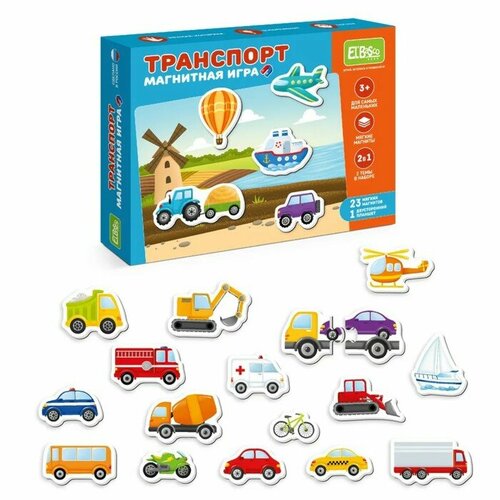 El BascoKids Магнитная игра «Транспорт» el bascokids магнитная игра овощи и фрукты