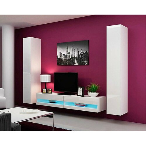 Гостиная Виго нью 4 МДФ Белый DM635-6 Белый Фасадный 0101 31600₽