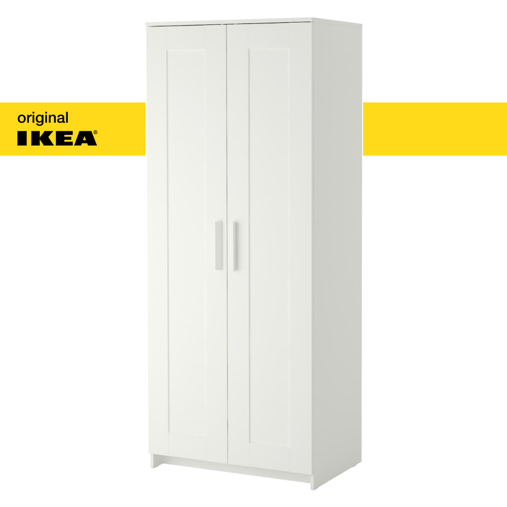 Шкаф икеа IKEA Brimnes Бримнэс, 2-х створчатый, 78х190х50, белый (оригинал)