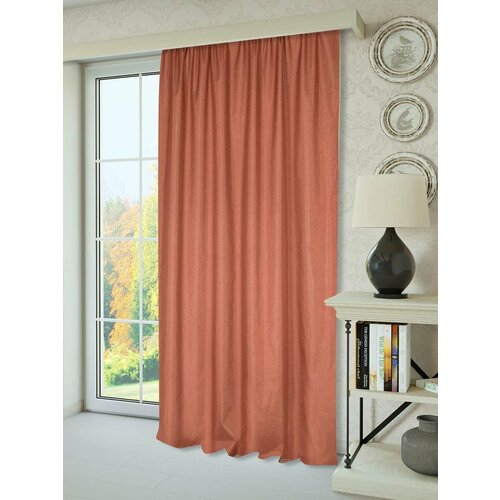 Штора рогожка Лен 120526 терракот 200х270 см 4590₽