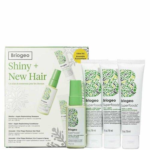 Briogeo Косметический дорожный набор для волос Superfoods Moisturising Travel Set For Softer, Smoother Hair,