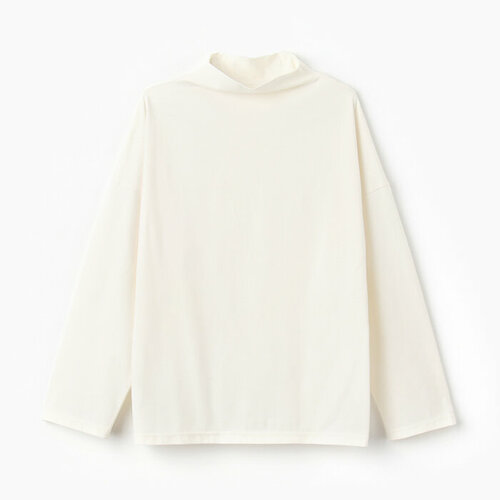 Лонгслив Minaku, размер 50, белый комплект женский блузка шорты minaku casual collection цвет экрю р р 42