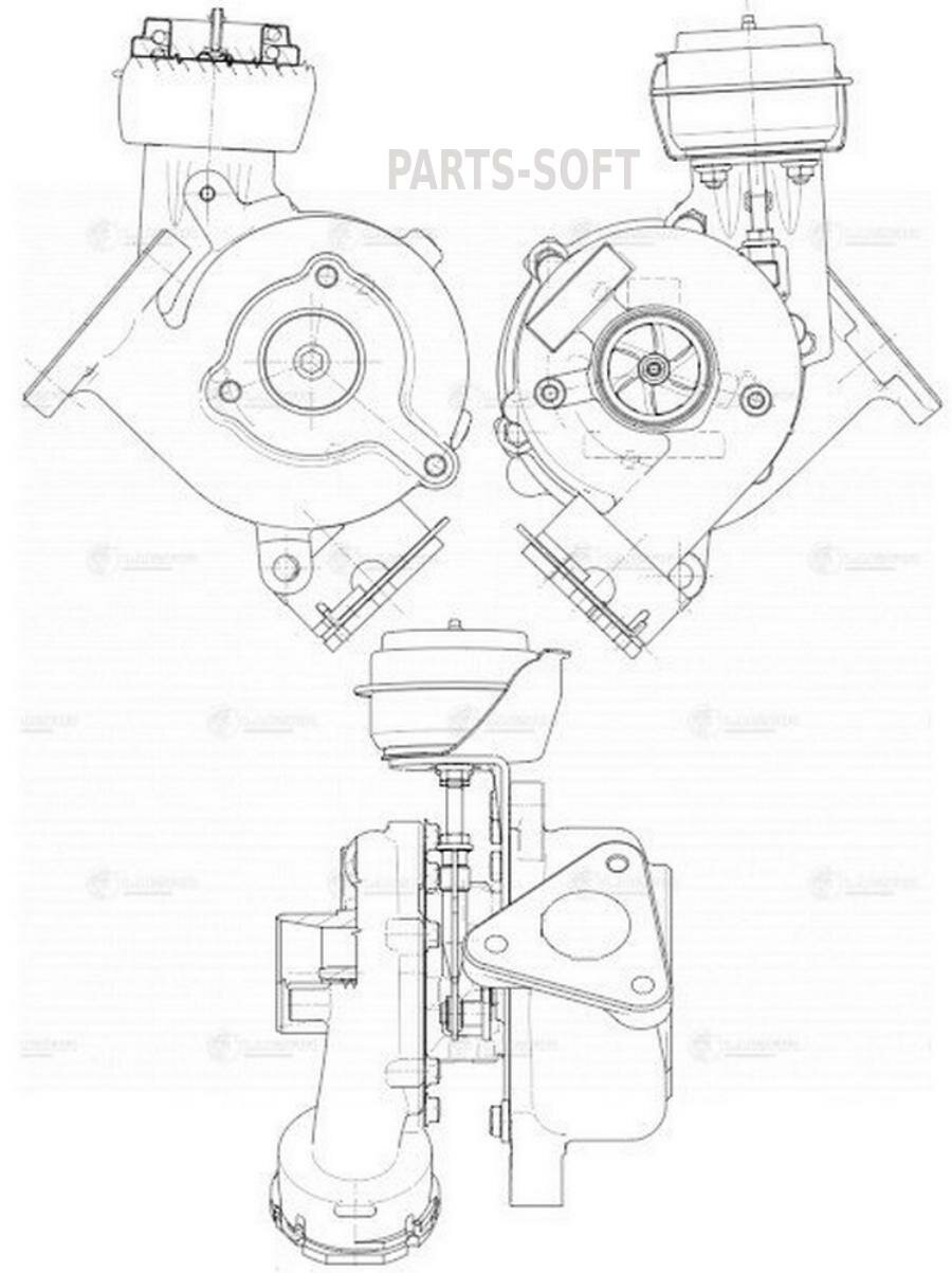 LUZAR LAT 1809 Турбокомпрессор для а/м VW Passat (B6) (05-)/Audi A4 (В8) (07-) 2.0D (тип GT1749VA) (LAT 1809)