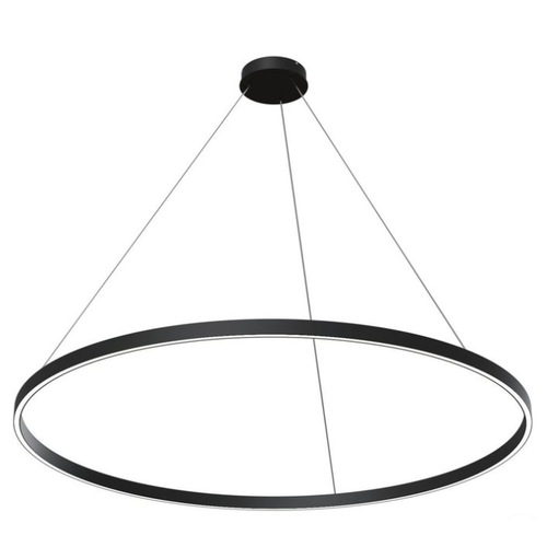 Подвесной светодиодный светильник с пультом управления круглый 7562600 BK черный 68W D600 ПДУ радио 24G 6900₽