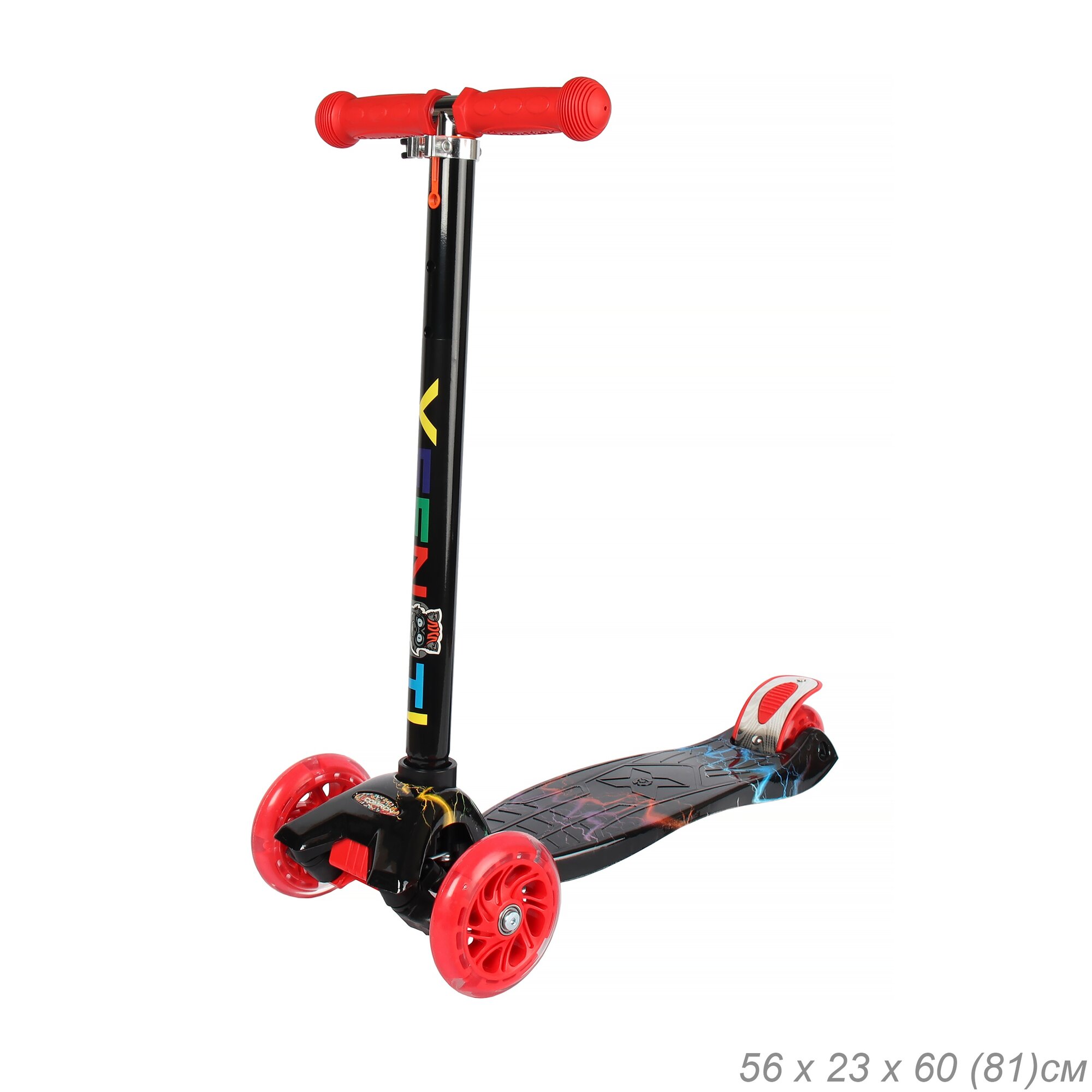 фото Самокат детский трехколесный COMIRON Yeenot 2х2 "Котики", регулируемая ручка, усиленное двойное заднее колесо, светящиеся колеса 115 и 75 мм, нагрузка до 50 кг, бело-розовый / 1 шт.