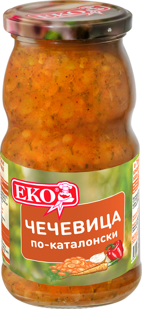 Чечевица EKO По-каталонски, с овощами, 500г