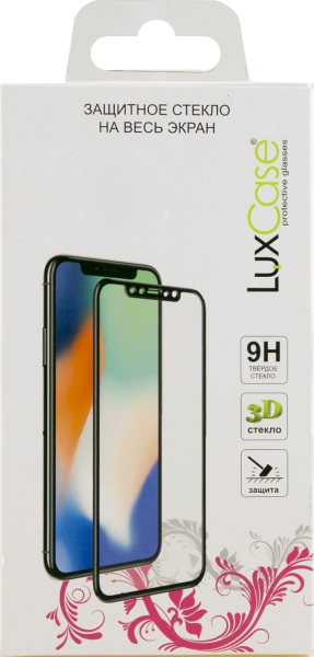 Защитное стекло 3D LuxCase для Apple iPhone XR/ iPhone 11 black (Черный)