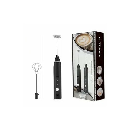 Вспениватель мини-капучинатор для молока и кофе черного цвета 990₽