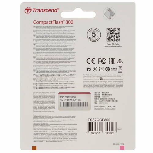 Карта памяти Transcend CF 32Gb 800X (TS32GCF800) - фото №16