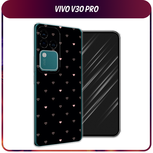 Силиконовый чехол на Vivo V30 Pro/S18 Pro / Виво V30/S18 Чехол с сердечками
