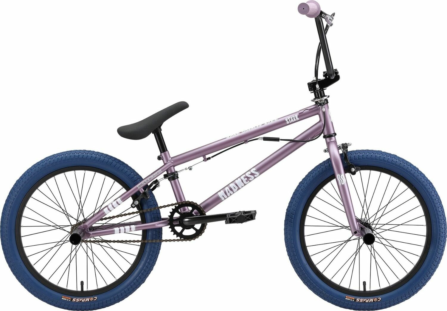 Велосипед Stark Madness BMX 2 (2024) (Велосипед Stark'24 Madness BMX 2 фиолетово-серый/перламутр/темно-синий, HQ-0014142)