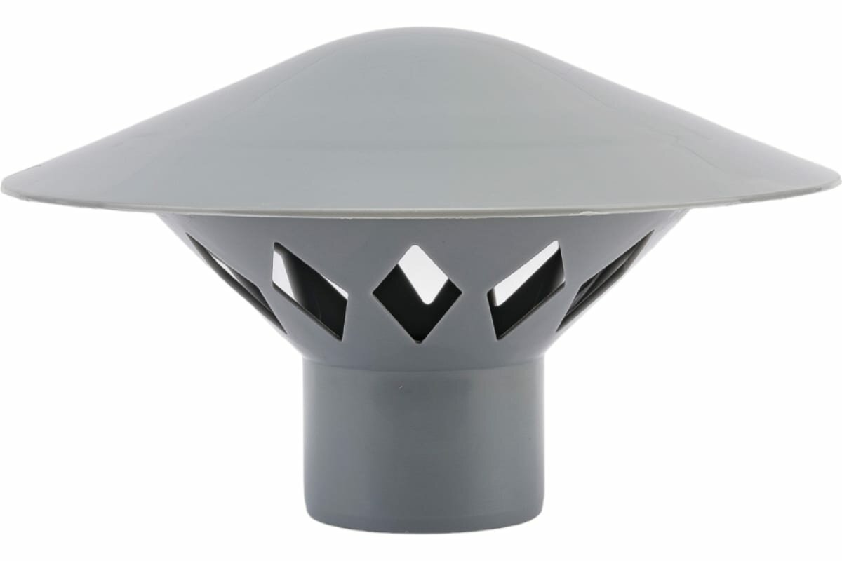 Зонт PP-H вентиляционный серый Дн 50 б/нап VALFEX 26106050