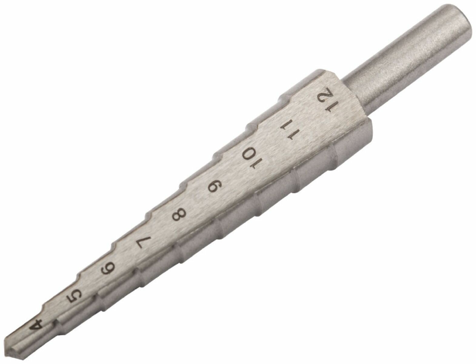 фото Сверло ступенчатое по металлу (Р6М5, 9 ступеней, 4-12 мм) FIT