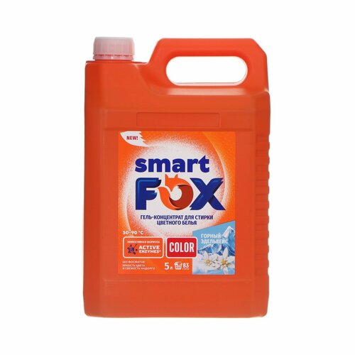 Гель для стирки SMART FOX COLOR Горный эдельвейс концентрат 5 л 1348₽