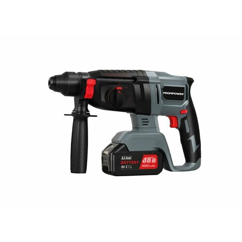 Аккумуляторный перфоратор беcщеточный ProfiPower MKDHR-18V Li-ion-1шт 40Ач 19Дж3реж ЗУ кейс 10076₽