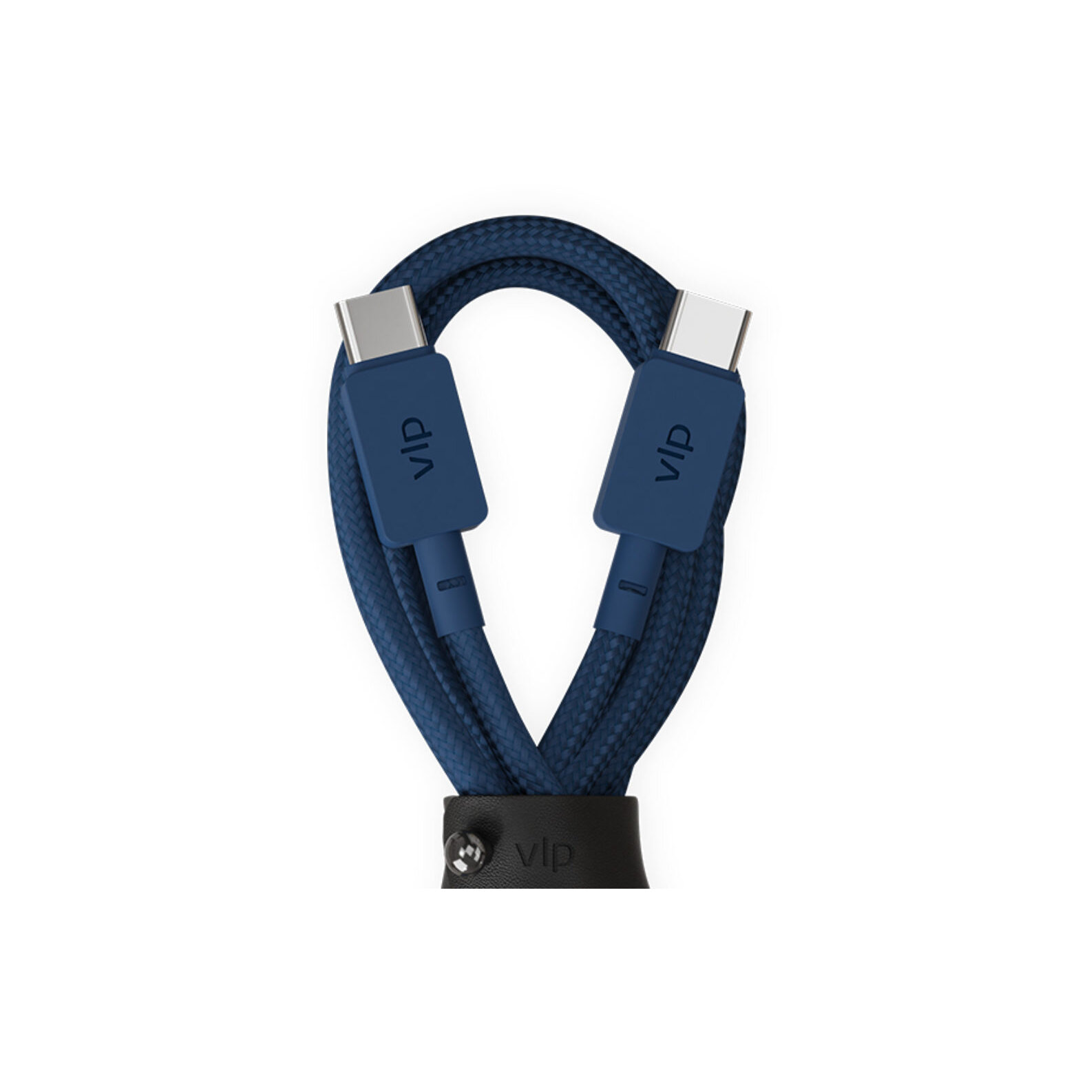 Дата-кабель VLP Nylon Cable USB C - USB C, 1.2м, темно-синий - фото №7