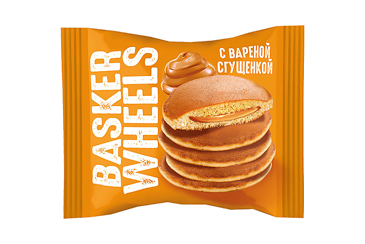 «Basker Wheels», pancake с вареной сгущенкой, 36 г, 8 штук