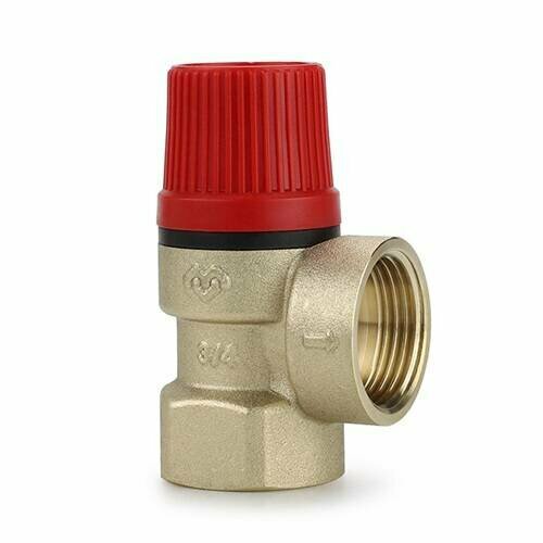 фото Клапан предохранительный Varmega VM166 - 3/4", сброс 3/4" (ВР/ВР, Рн 6 бар, для систем отопления)